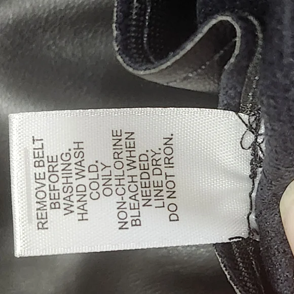 Charming Charlie Black Faux Leather Pencil Skirt Wrap Belt Stitch Details Medium - Picture 9 of 9